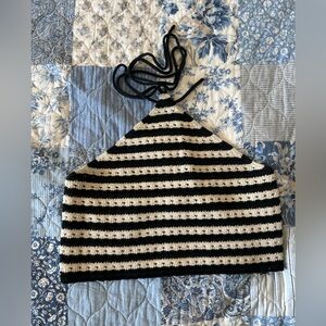 Reformation knit cotton halter top - size s